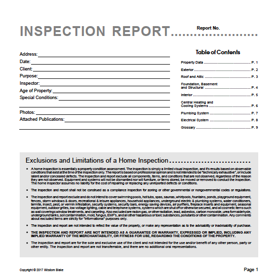 Home Inspection Report